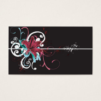 Carte profil floral