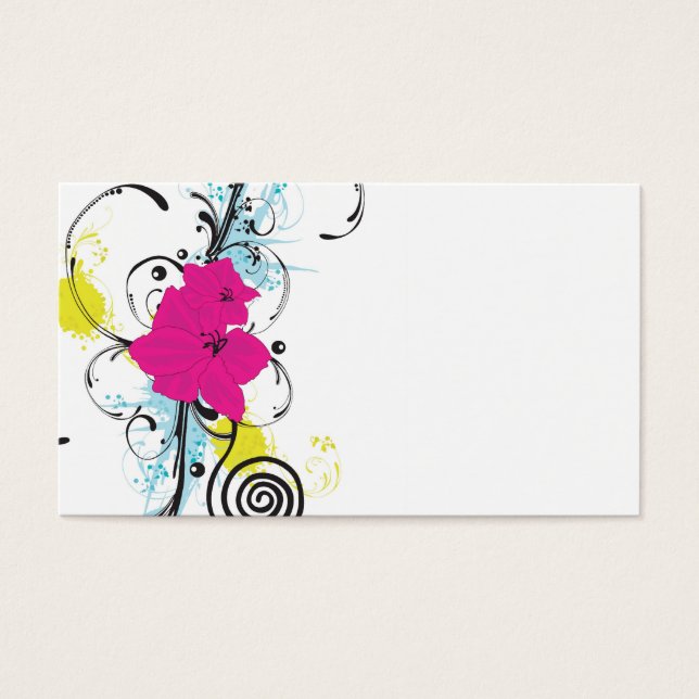 Carte profil floral (Devant)