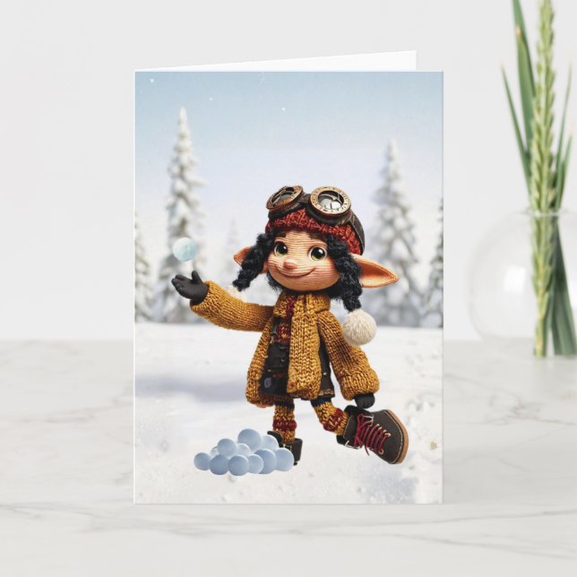 Carte Profiter d'une journée de neige (Devant)