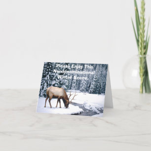 Carte Profitez De Cette Scène D'Hiver Non Religieuse.