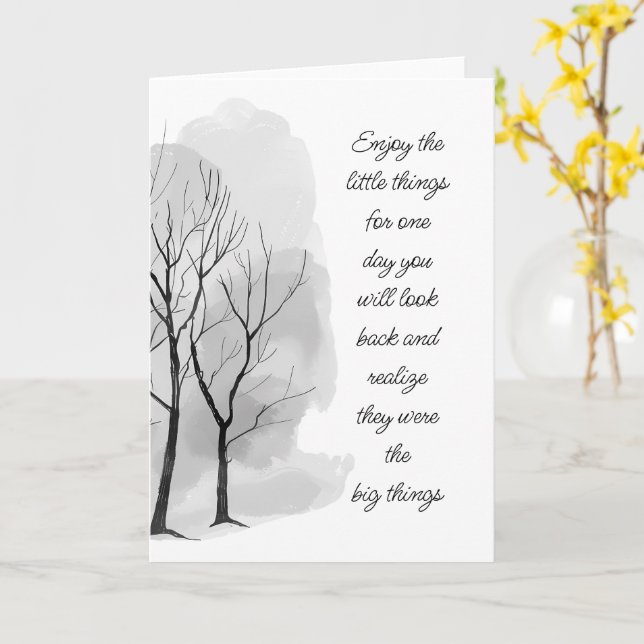 Carte Profitez de petites choses Citation de vie inspira (Fleur jaune)
