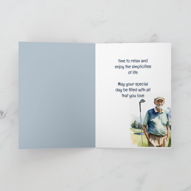 Carte Profitez de votre anniversaire pour Golfer Golfing (Intérieur)