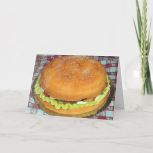 CARTE PROFITEZ D'UN GÂTEAU DE HAMBURGER POUR VOTRE ANNIV