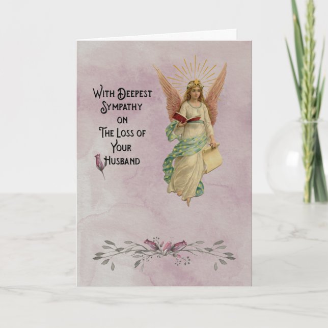 Carte Profonde sympathie pour la perte de votre mari (Devant)
