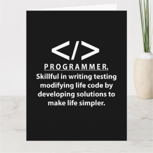 Carte Programmeur développeur de codage programmeur