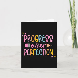Carte Progrès Plutôt que Perfection Motivation Retour à