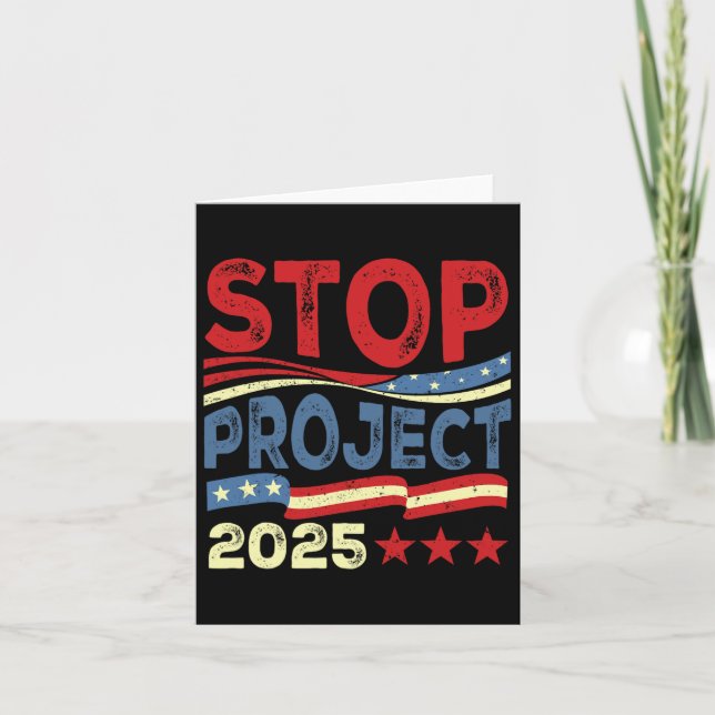 Carte Projet 2025 Anti Trump Drapeau américain Femmes po (Devant)
