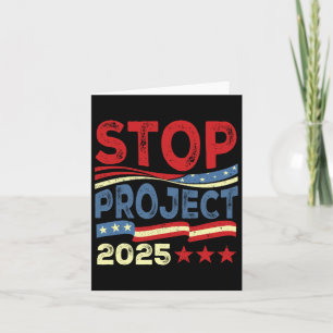 Carte Projet 2025 Anti Trump Drapeau américain Femmes po
