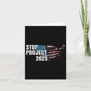 Carte Projet 2025 contre Trump drapeau américain