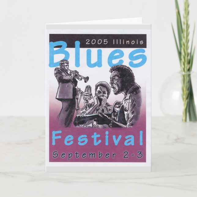 Carte Projet d'affiche de concert de 2005 bleus (Devant)