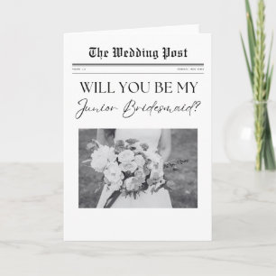 Carte Projet de Jeune Bridesmaid, journal simple