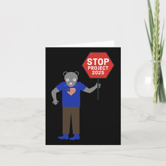 Carte Projet "vermin" Stop Activist Project 2025. (Devant)