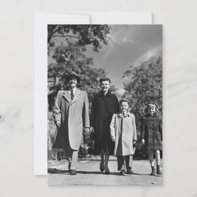 Carte Promenade en famille (Devant)