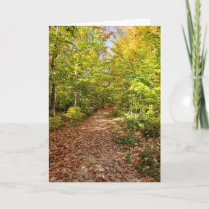 Carte Promenez-vous dans la Woods Autumnal Folded Greeti