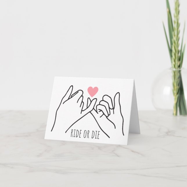 Carte Promesse Carte Promesse Carton ou Die Pinkie (Devant)