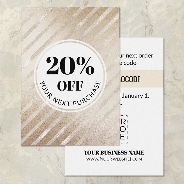 Carte Promo Code Gold Stripes (Créateur téléchargé)