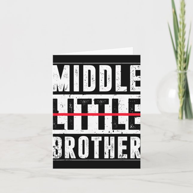 Carte Promoted To Middle Brother Funny New Baby Announce (Devant)