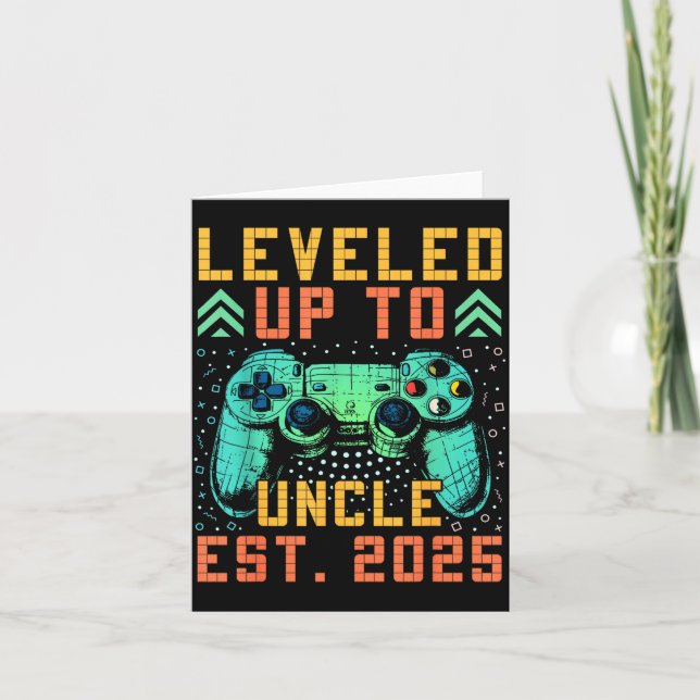 Carte Promoted To Uncle 2025 Leveled Up To Uncle Est 202 (Devant)