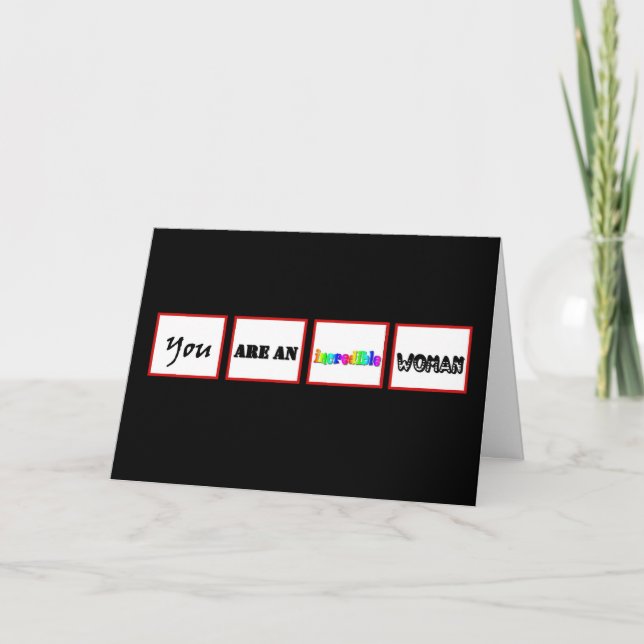 Carte Promotion du divorce Vous êtes une femme INCROYABL (Devant)