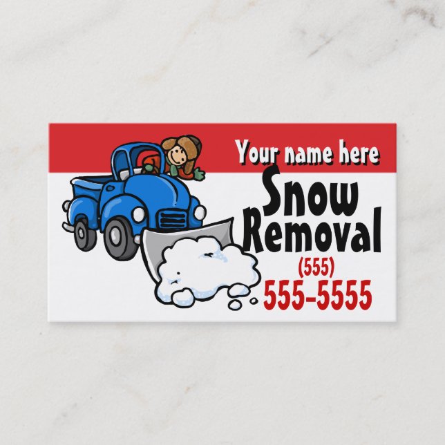Carte promotionnelle d'enlèvement de la neige (Devant)