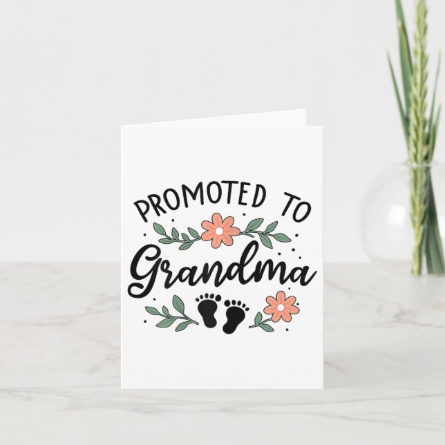 Carte Promu À Grand-Mère - Drôle Premier Grand-Enfant An (Devant)