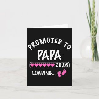 Carte Promu Papa 2026 Fille Bébé Révélation du Sexe