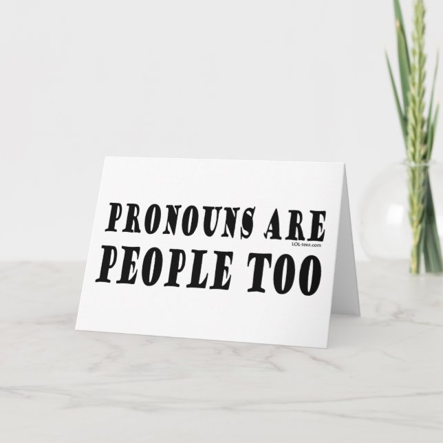 Carte Pronouns (Devant)