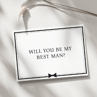 Carte Proposition classique de meilleur homme noir et bl