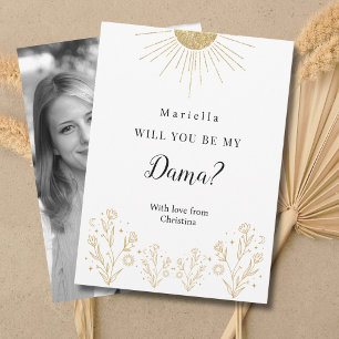 Carte Proposition de Dame Céleste pour Quinceañera avec