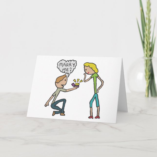 Carte Proposition de fiançailles Marry Me (Devant)