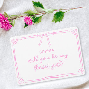 Carte Proposition de Fille à la corbeille à la coquette 