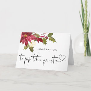 Carte Proposition de la servante Noël Mariage d'hiver