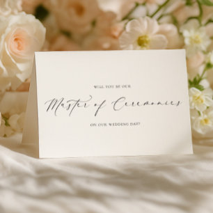 Carte Proposition de maître de cérémonie de mariage Elle