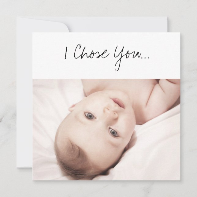 Carte Proposition Godparent Je Vous Choisis Baby Photo I (Devant)
