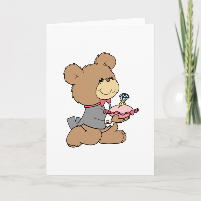 Carte proposition ou conception de l'ours en peluche por (Devant)