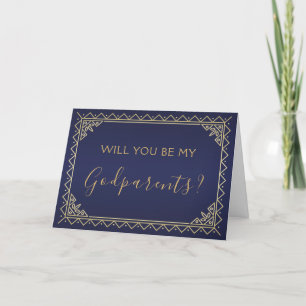 Carte Proposition vintage Gold Et Les Parents De La Mari