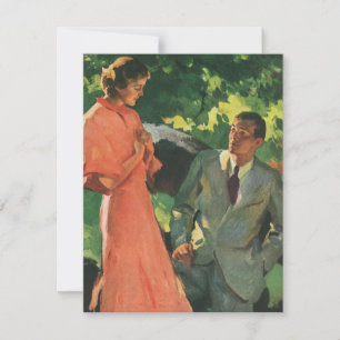 Carte Proposition vintage ; Voulez-Vous M'Épouser ?