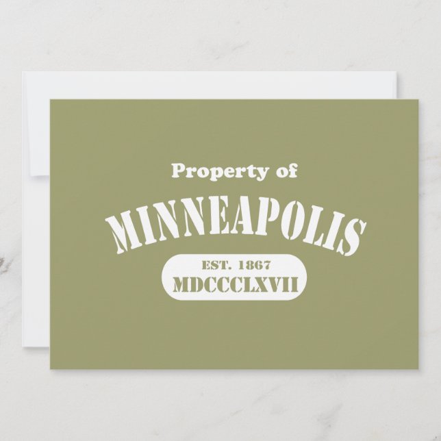 Carte Propriété de Minneapolis (Devant)