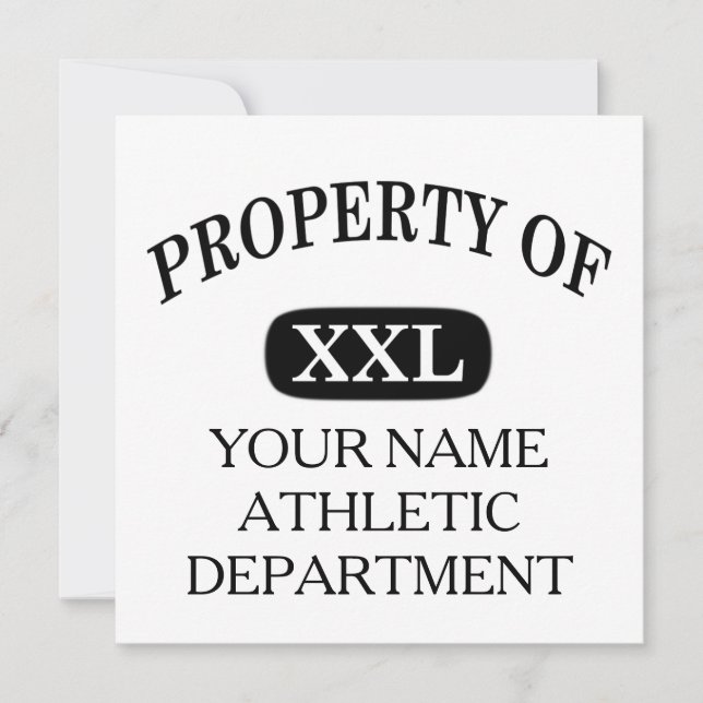 Carte Propriété de XXL Votre nom (Devant)