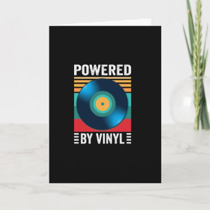 Carte Propulsé Par Vinyl Music Record Retro Vintage