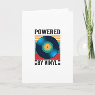 Carte Propulsé Par Vinyl Music Record Retro Vintage