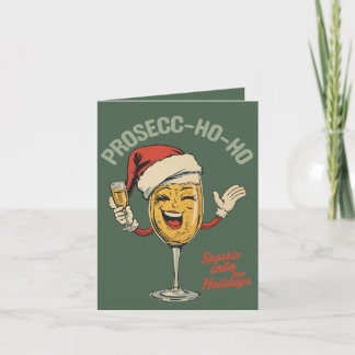 Carte Prosecc-ho-ho – Drôle de jeu de mots de Noël sur l