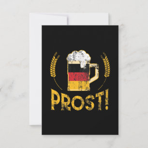 Carte Prost Allemand Drapeau Bière Lover Oktoberfest