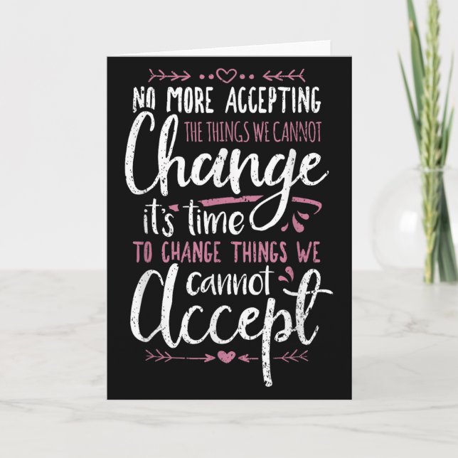 Carte Protest Change What You Cannot Accept Black Histor (Devant)