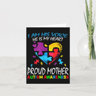 Carte Pround Autism Maman Coeur Mère Puzzle Pièce Autism