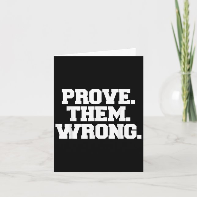 Carte Prove Them Wrong Athlete Srt Gym Motivation  (Devant)