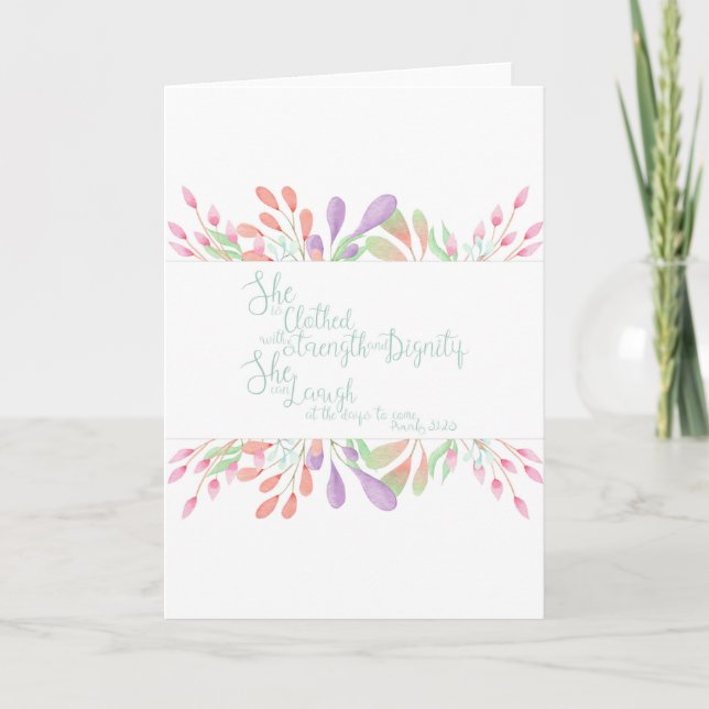 Carte Proverbes 31:25 (Devant)