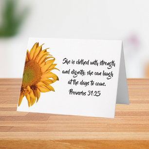 Carte Proverbes 31:25 Et Tournesol Lien Bible Personnali