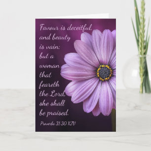 Carte Proverbes 31:30 une femme qui craint l'Éternel