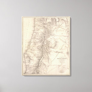 Carte, Province de Mendoza, the Araucan�a Canvas Print